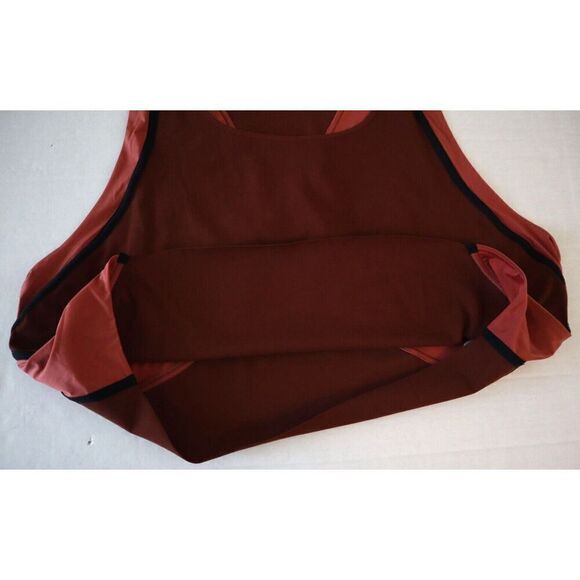 Nike DR0779-217 Women's Plus Sz 1X Brown Dri-Fit Luxe Slim Fit Cropped Tank Top - Picture 6 of 7